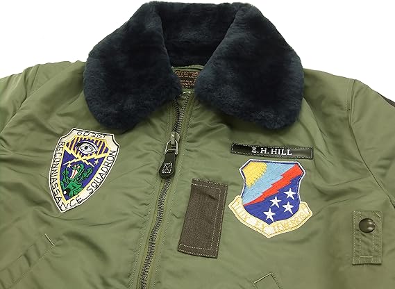 Buzz Rickson S B 15d Flight Jacket Br134 Men S Flying Bomber Jacket With Patch Green Xx Large Amazon Co Uk Clothing