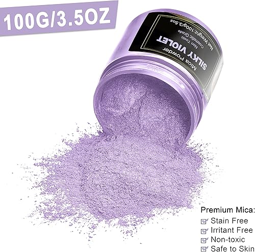 Miniatura 10 de Pigmento en polvo de mica negra (3.53 onzas), polvo de mica metálica de grado cosmético para resina epoxi, brillo de labios, jabón, fabricación de