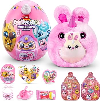 Rainbocorns Mamacorn Surprise by ZURU, Collectible Plush Toy for Girls 3+