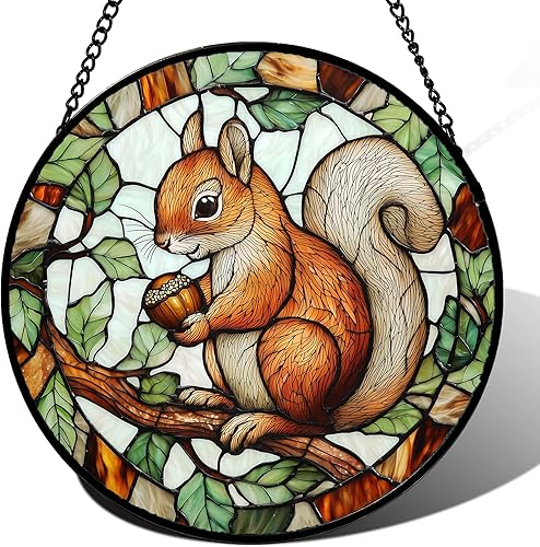 Miniatura 10 de Colgante de Vidrieras para Ventana - 5 Gatos en una Rama Atrapasol para Ventanas Puertas Decoración del Hogar y Navidad, Día de la Madre Día del