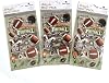 Paper House Productions STA-0041E Stickers Sticker Assortment Pack, Football, 3 Pack
