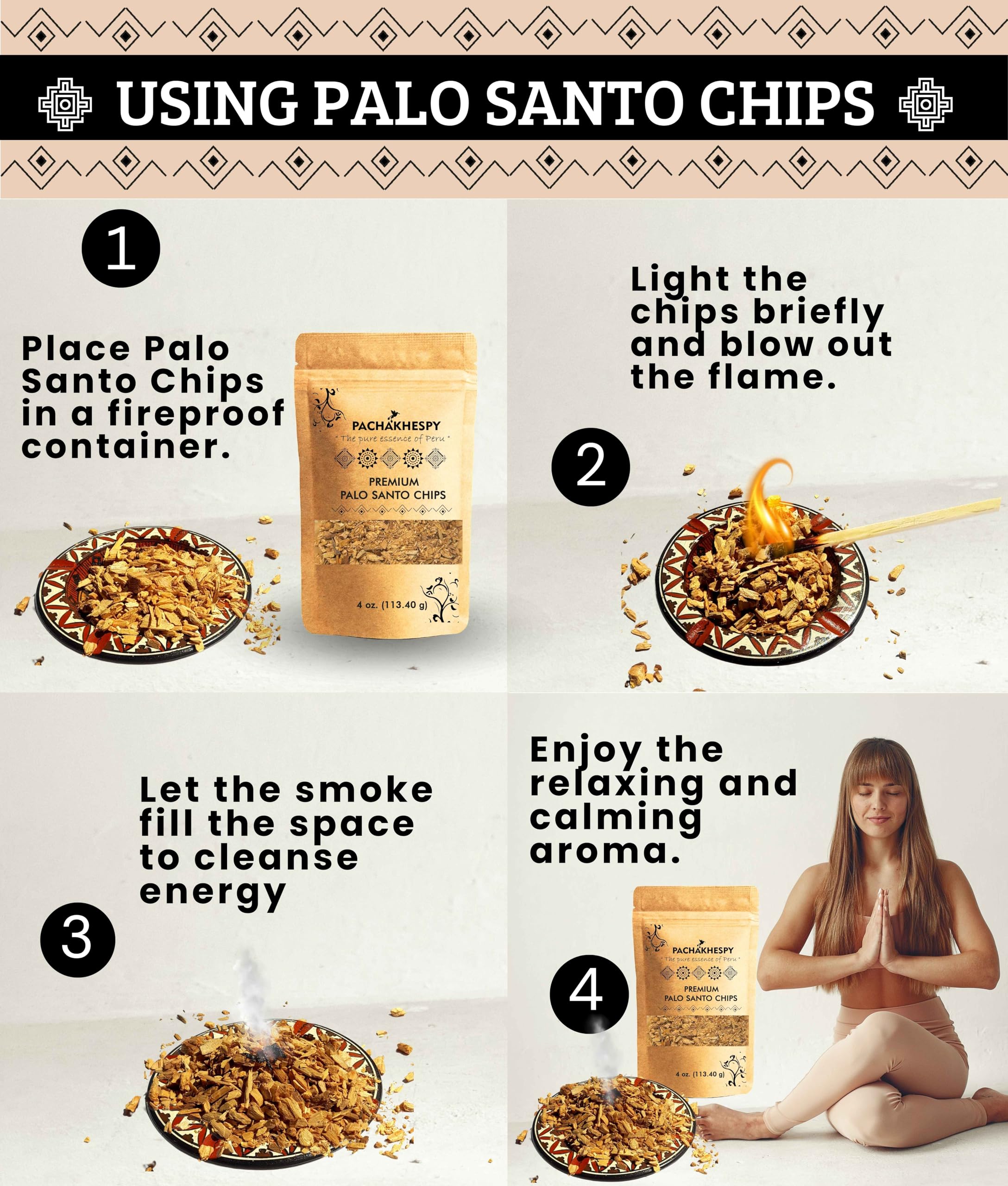 Palo Santo Chips – 100 % reine, peruanische Premium-Chips, 118 ml, zur Reinigung, natürlich und ethisch unbedenklich, verbessern Sie Ihre Yoga und spirituellen Praktiken (Bursera Graveolens)