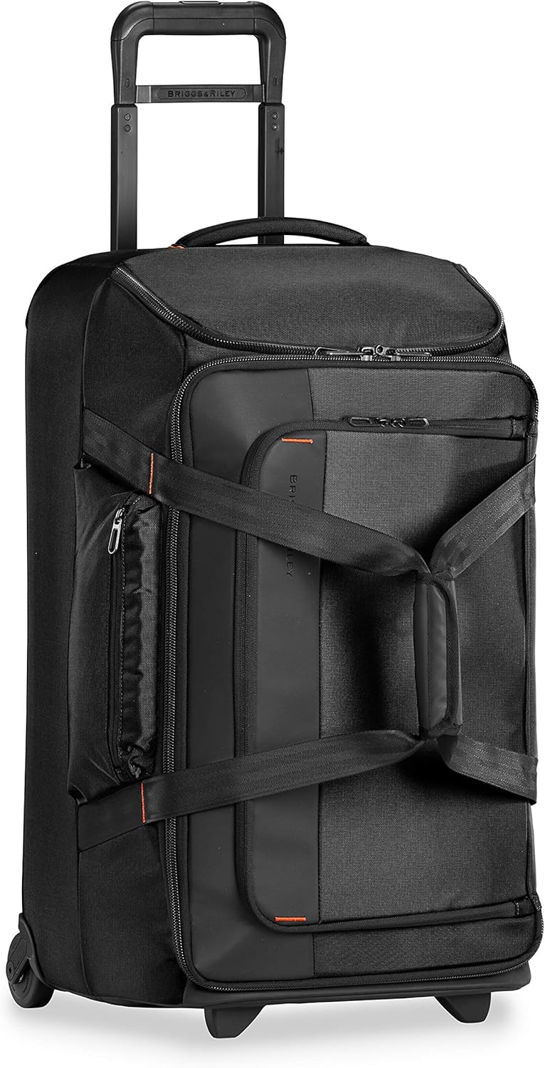  | Briggs & Riley Wheeled Duffle, Black, Checked-Medium 27-Inch | Travel Duffels