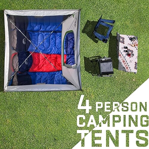 Miniatura 8 de Happy Travel Camping Tent, 46 Person Dome Tents for Camping with Rainfly, Waterproof Clip Easy Setup Portable Family Tent with Mesh Windows, 20%