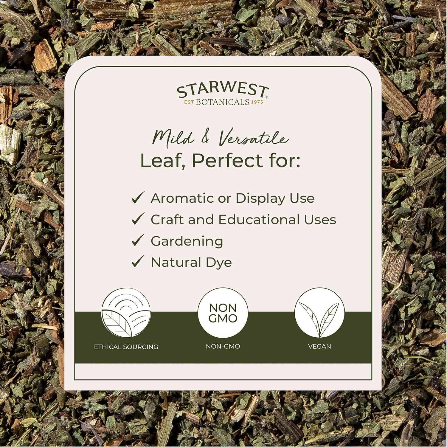 Starwest Botanicals Organic Comfrey Leaf Cut and Sifted - Dried Comfrey Plant for Hair, Oil, Skin Salves, and Topical Application, Certified Kosher, Non-GMO - Bulk 1 lb Bag