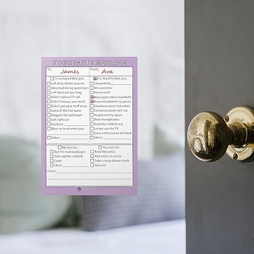 Miniatura 7 de CUBEFINDS Mensaje de compañero de casa, nota de compañero de cuarto, mensaje familiar  4 x 6 pulgadas, 50 hojas, notas adhesivas autoadhesivas