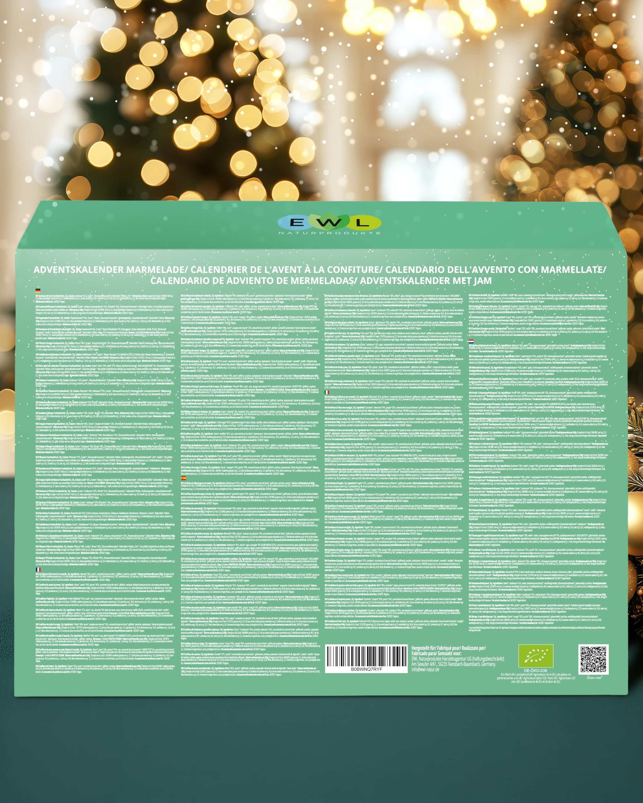 EWL BIO Adventskalender 2026 | Frühstücksgläschen Marmeladen & Konfitüren