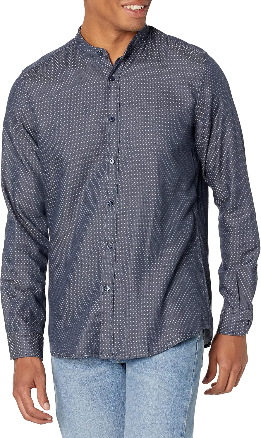 BOSS Men's Stand Up Collar Regular Fit Oxford Button Down Shirt