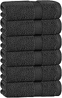 Vista 29 de White Classic Wealuxe Toallas grises para baño 6 paquete, juego de toallas de baño de algodón para hotel, gimnasio, spa, suaves, extra absorbentes