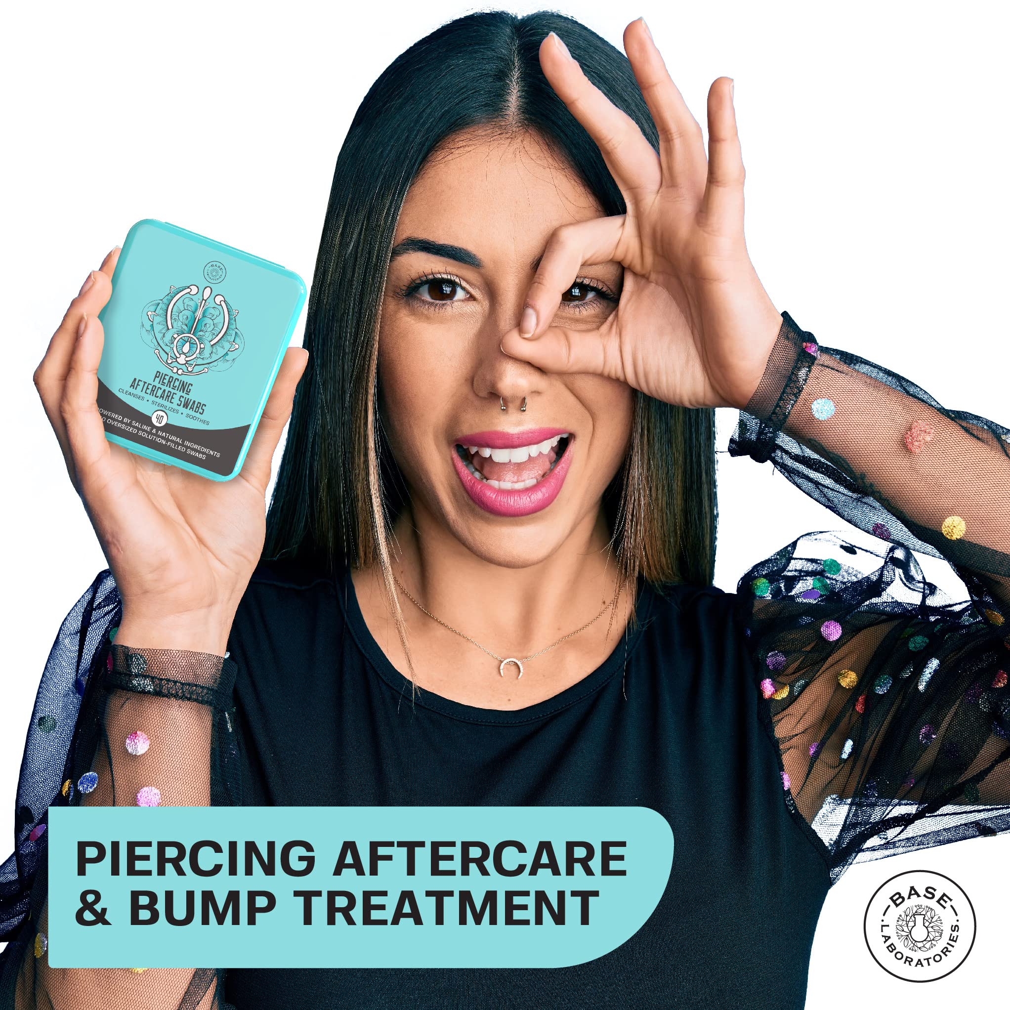 Buy Base Labs Piercing Aftercare Swabs for Piercing Bump Treatment