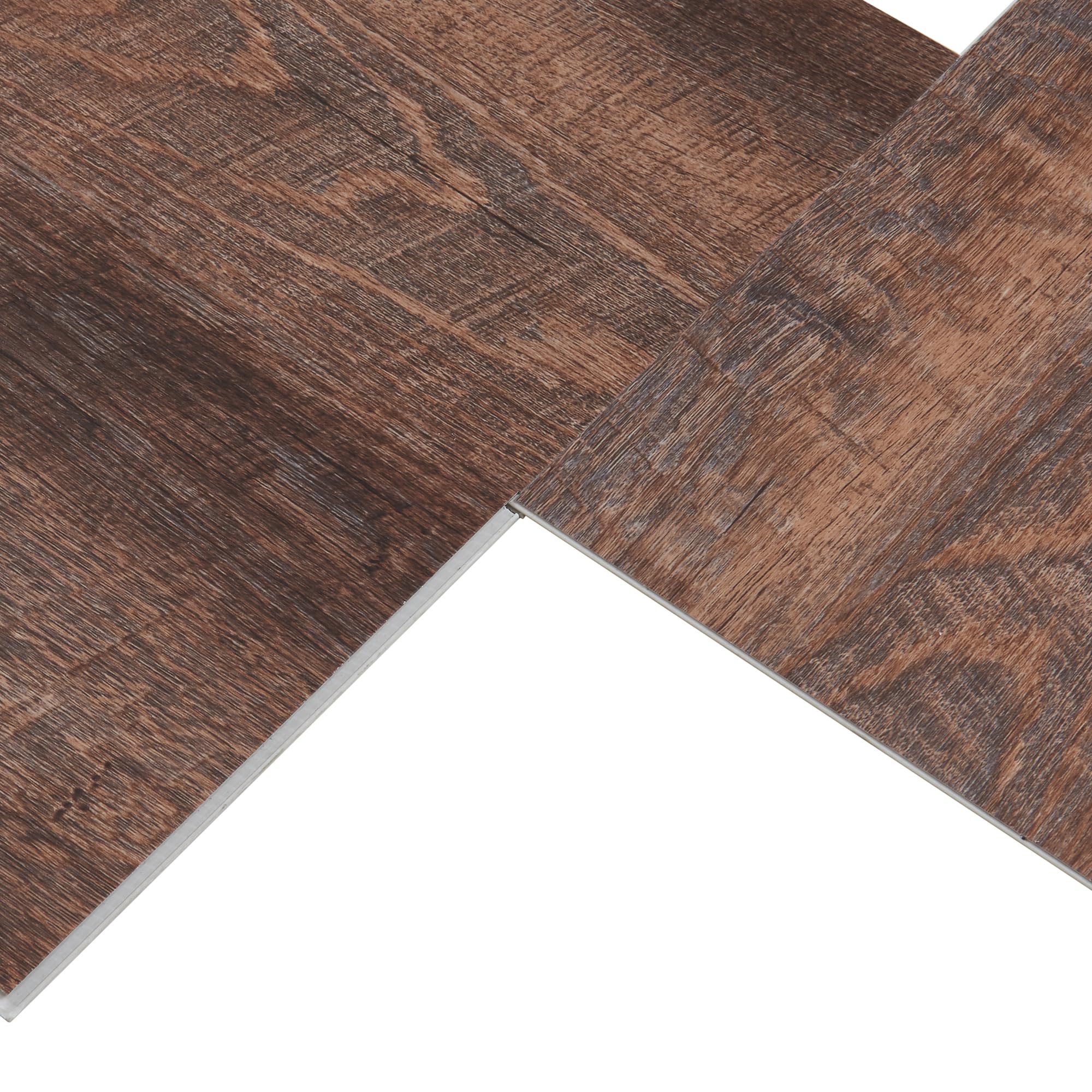 NEU.HOLZ Suelo de Vinilo Okapirg Sistema de Click Suelo Laminado 80 Baldosas de Vinilo para Baño Cocina Grosor 5mm 17,5 m² Antideslizantes Resistentes al Agua SPC 122x18cm - Roble Rústico