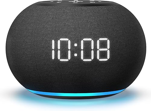 REACHER - Reloj despertador con atenuación automática, máquina de sonido con luz nocturna, 20 sonidos relajantes, pantalla digital LED, temporizador