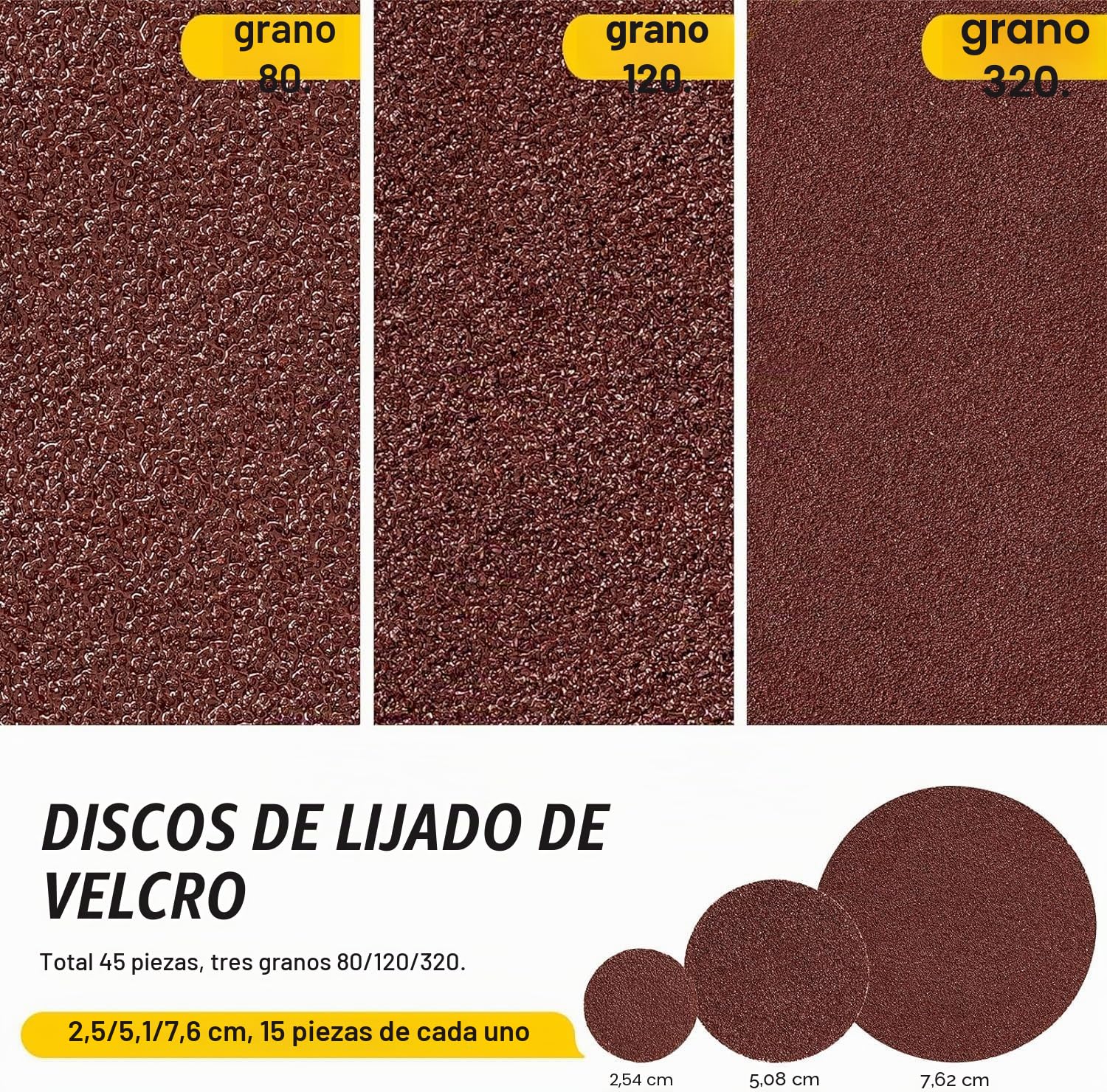 SI FANG Mini pulidora de aire comprimido, lijadora excéntrica de 25/50/75 mm, con 3 platos de lijado, 60 piezas de papel de lija, lijadora de aire comprimido para pulido de coches