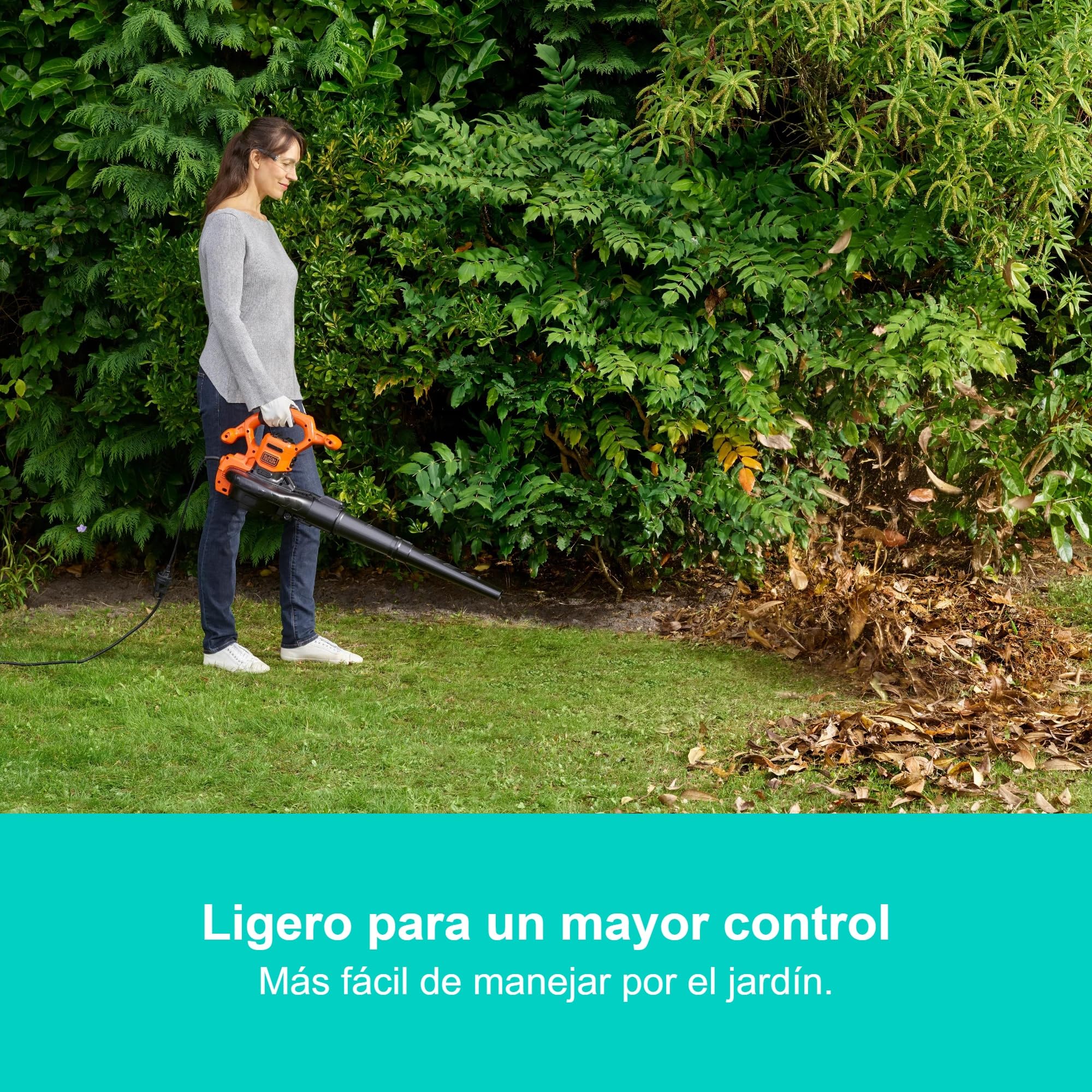 Black+Decker Soplador, Aspirador y triturador de Hojas 3 en 1 de 3000 W, BEBLV300SB-QS