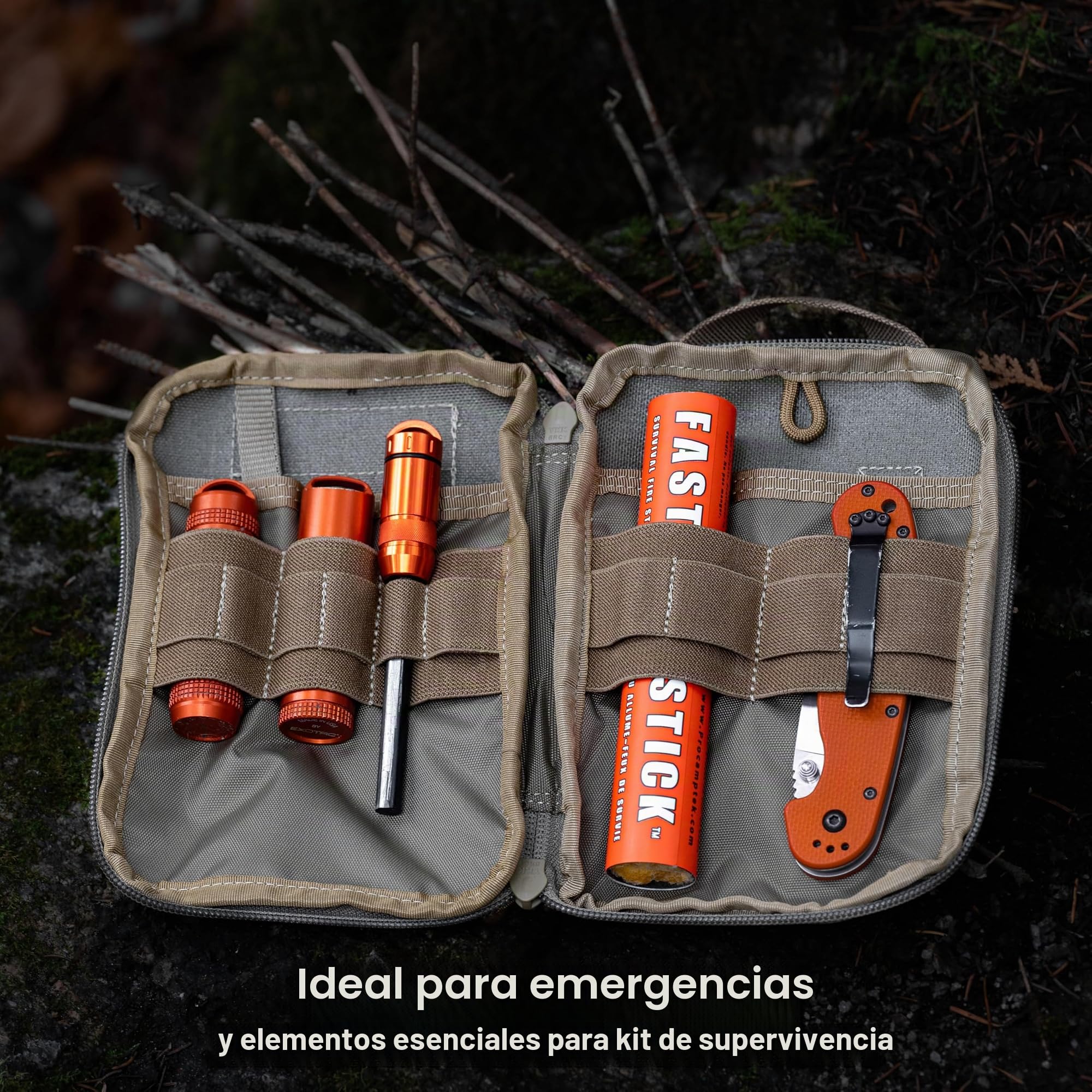 Fast Fire Stick - Tinder de supervivencia para encender fuego, el mejor encendedor para emergencias, supervivencia, fogata, bushcraft y senderismo, impermeable y no tóxico (1 palo de fuego rápido)