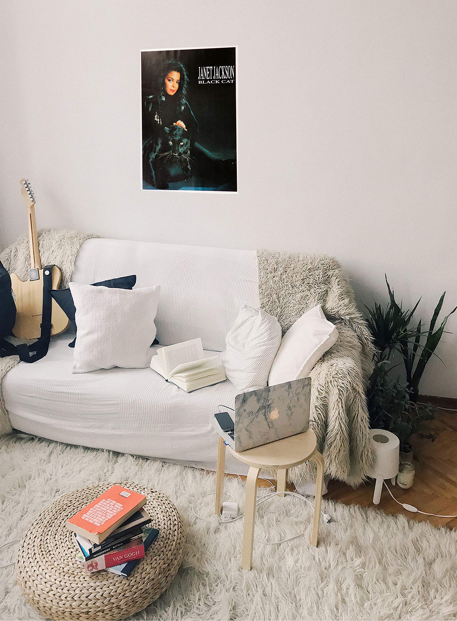 Premium Poster/Plakat | DIN A1 | Wanddeko | Live Konzert Veranstaltung » Janet Jackson - Black Cat, 1989 «