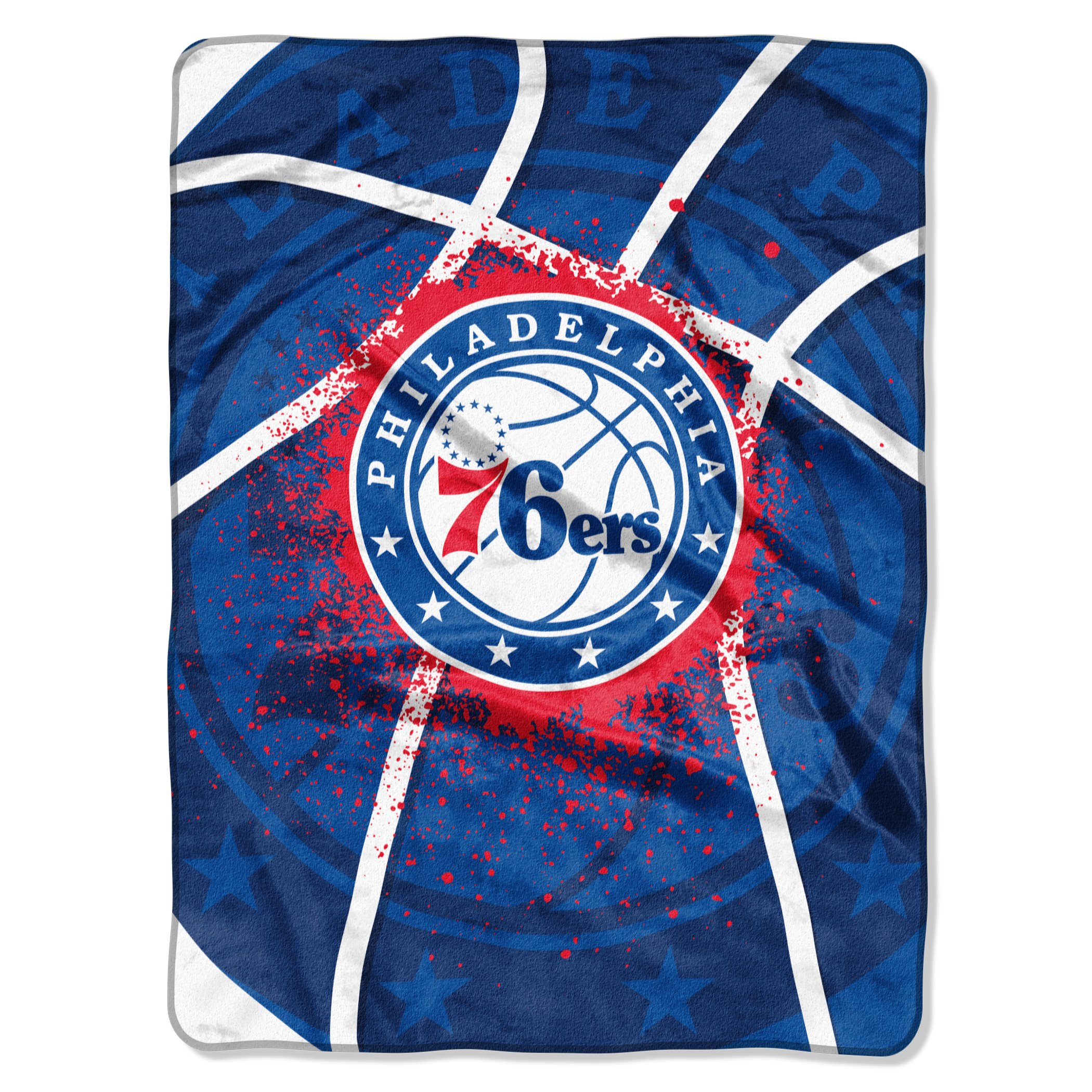 Northwest NBA Philadelphia 76ers Unisex-Adult Raschel Throw Blanket, 60" x 80", Shadow Play