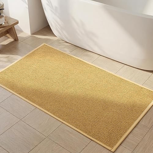 Miniatura 45 de YIHOUSE Alfombras y Alfombrillas de Baño de 16x24, Antideslizantes de Secado Rápido para Baño Absorbentes Ultra Delgadas Lavables a Máquina que