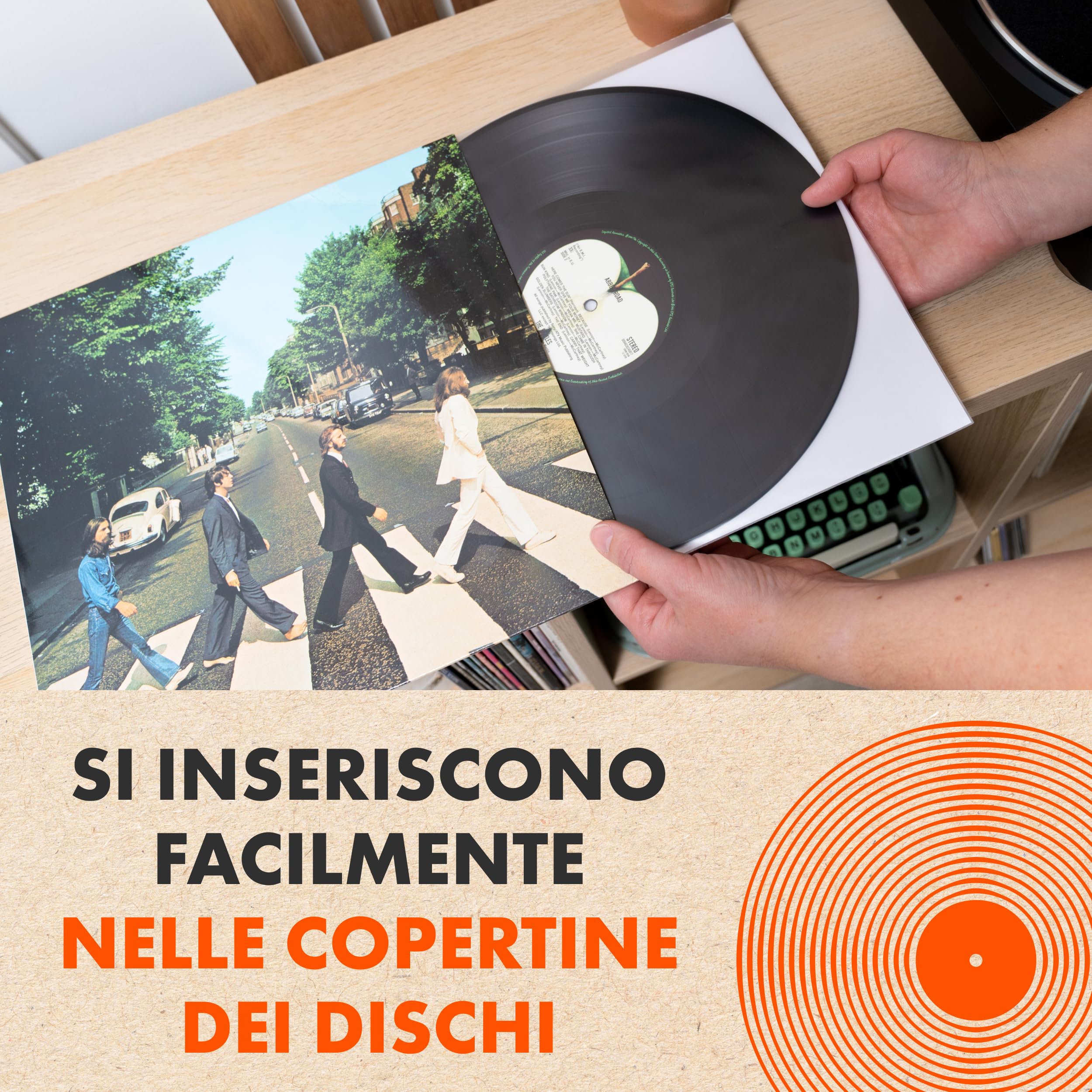 SPINCARE 100x 33 Giri Buste Interne Di Dischi Vinile Da LP | Audiophile 12" Custodia Quadrata Antistatico Pollici Antigraffio | Qualità Archivistica | Sostituire i Sacchetti Di Carta
