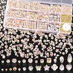 Zefy 2000+ Pcs Crystal Glass Beads for Jewelry Making 24 Styles | 3-15mm Assorted Faceted Craft Bead Kit for DIY Bracelet Necklace Earring Suncatcher (Clear AB Color)