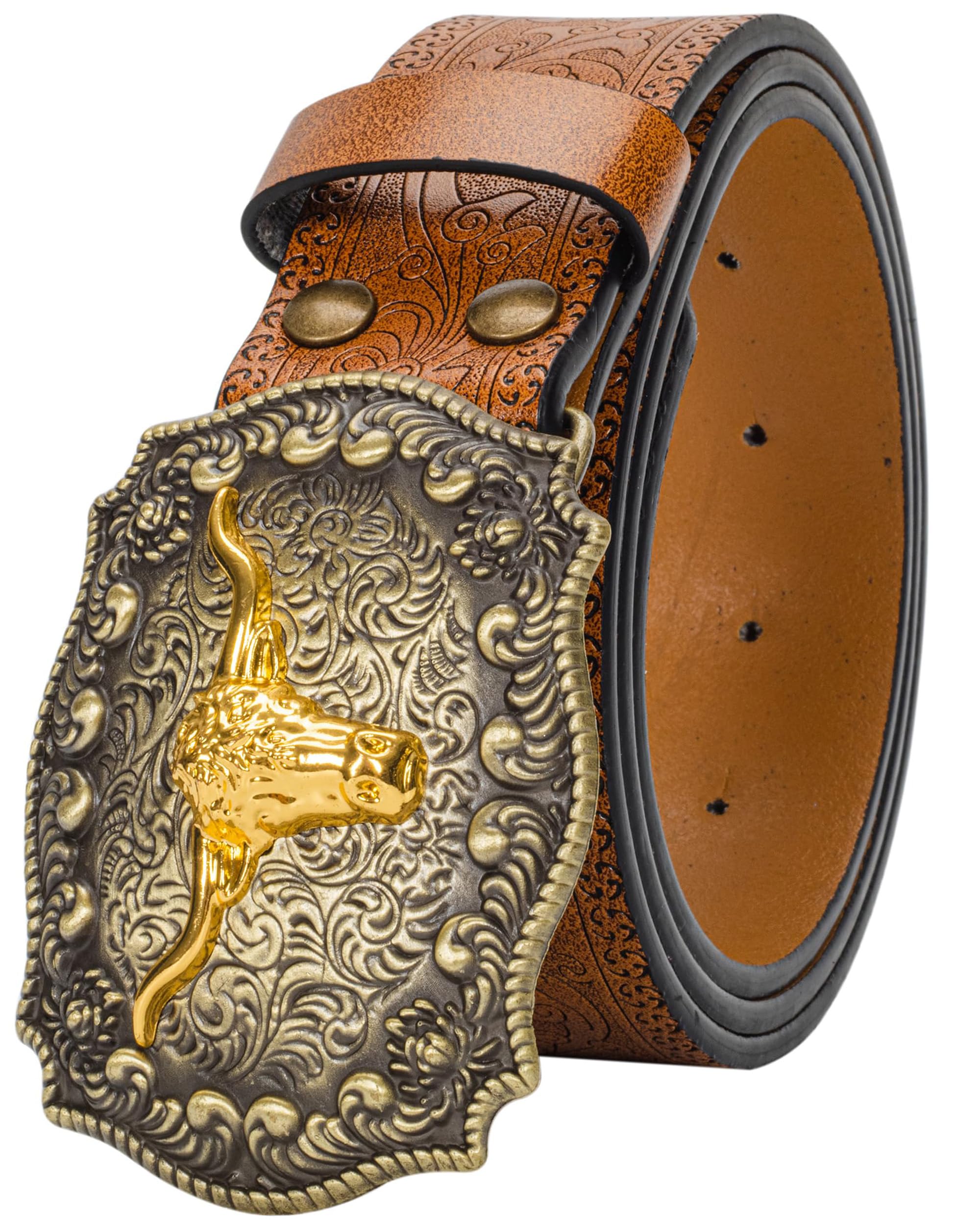 Western Cowboy Belt for Men Women, Waist 25-38"