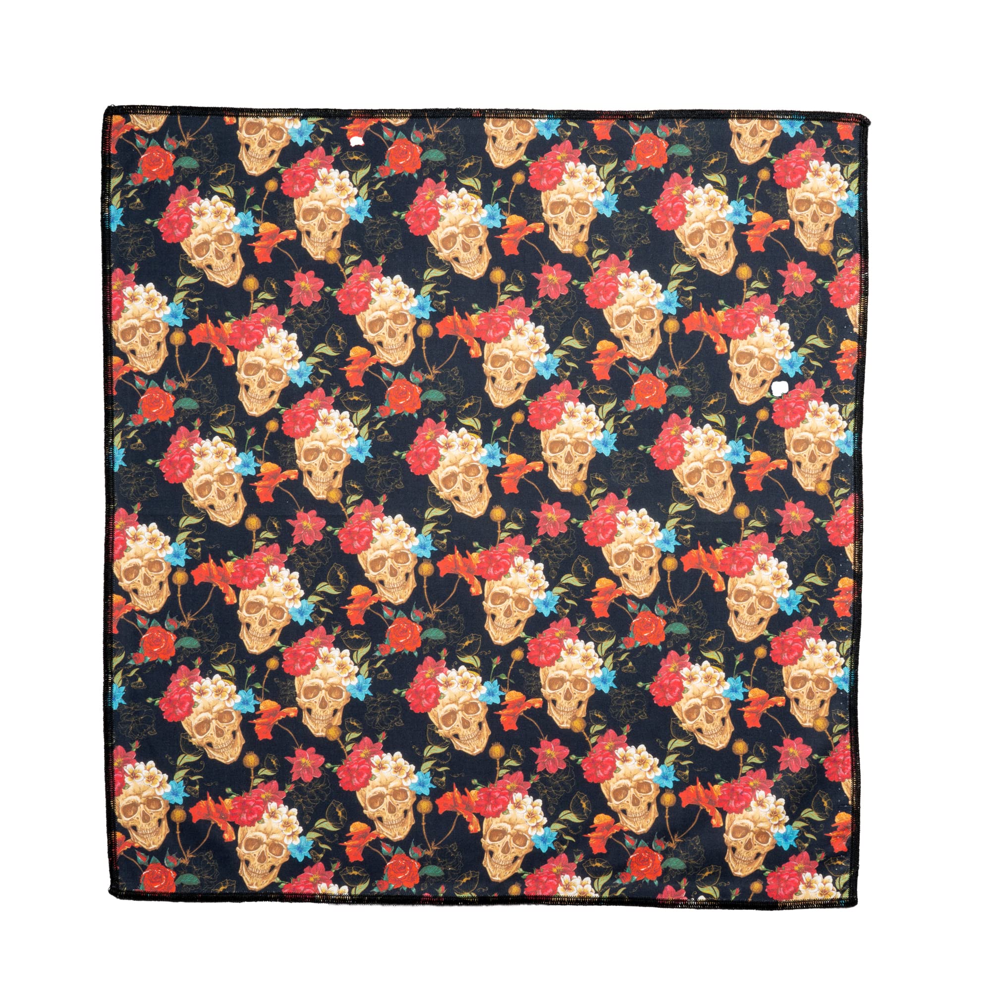 Skull Flower Rose Bandana