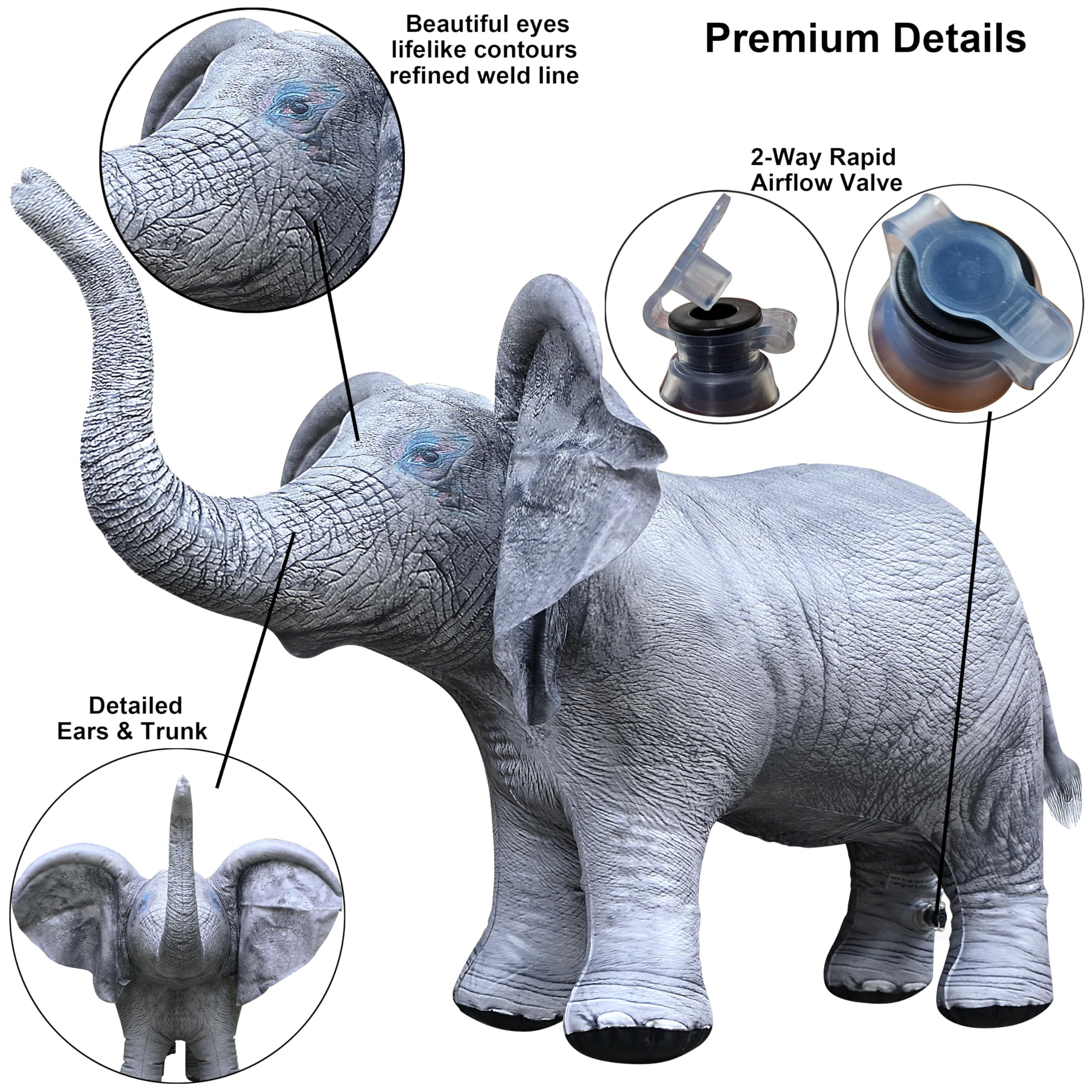 Amazon.com: Jet Creations Elephant Inflatable Animal 36” Long, Toy
