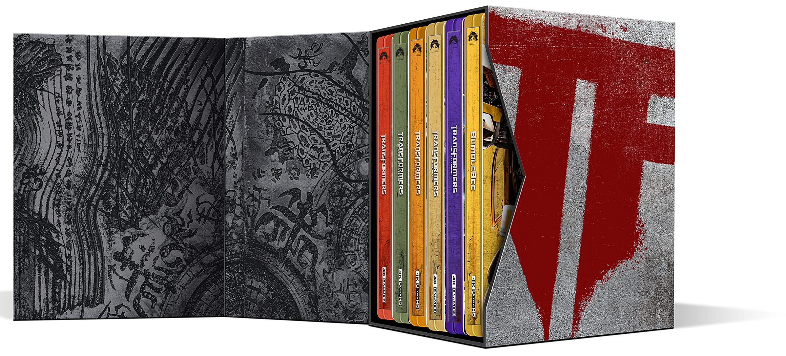 Transformers 6-Movie Collection (Steelbook) (4K UHD + Blu-ray): Transformers, La Venganza de los Caidos, El Lado Oscuro de la Luna, La Era de la Extincion, El Ultimo Caballero, Bumblebee