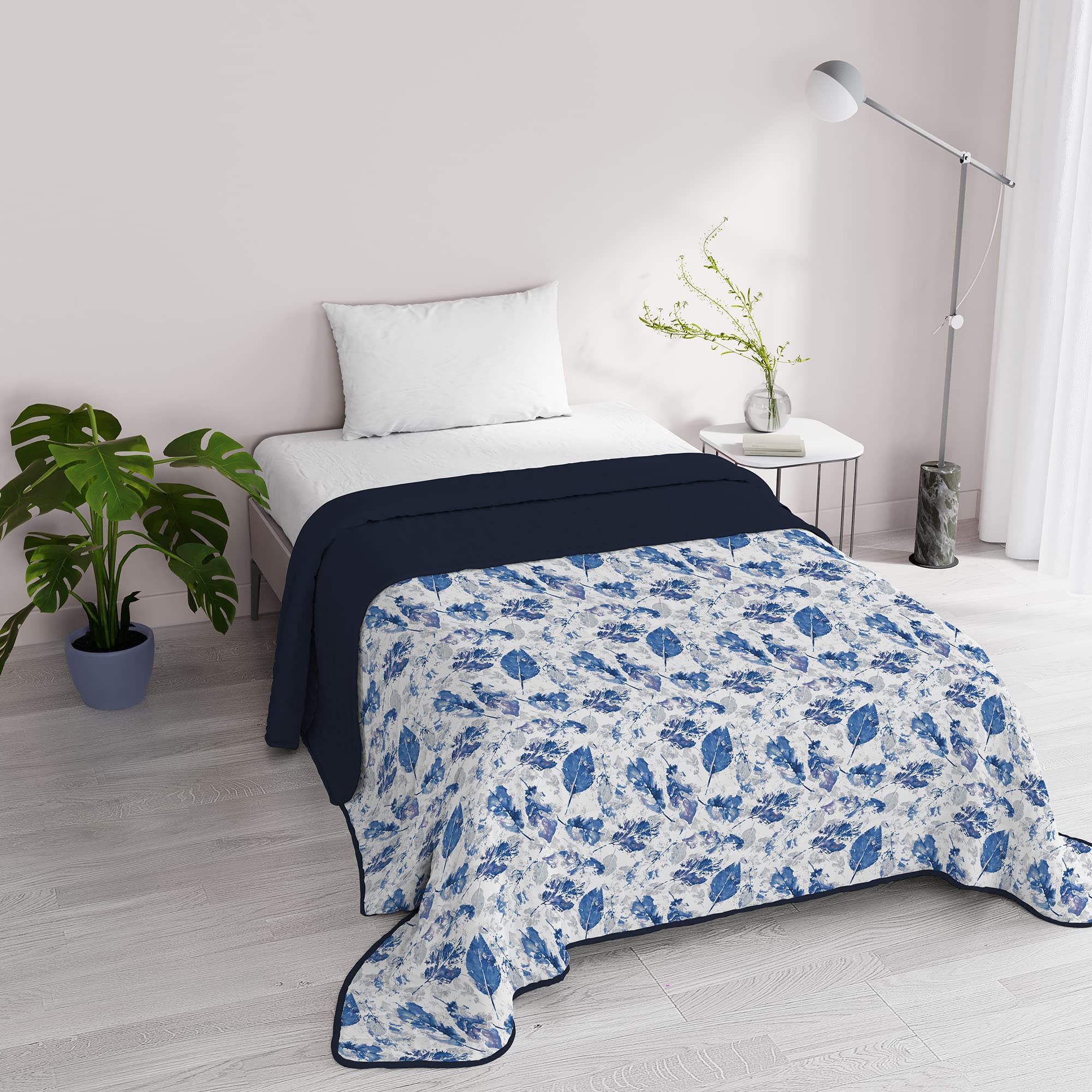 Italian Bed Linen Summer quilt FANTASY, Microfiber, Single 170x270cm, Foglie