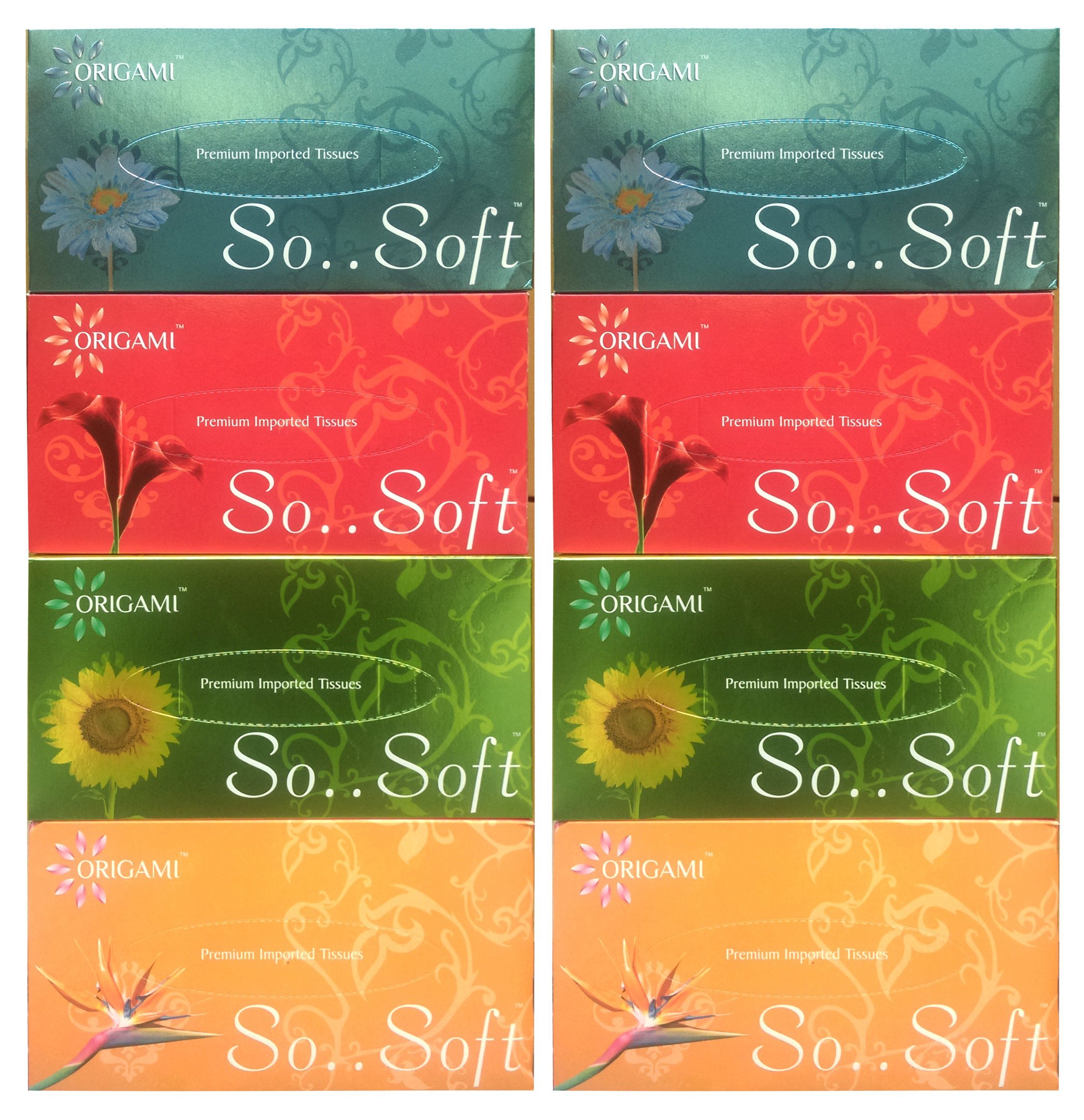 Origami So Soft 2 Ply Face Tissue Box - 100 Pulls (Pack of 6)