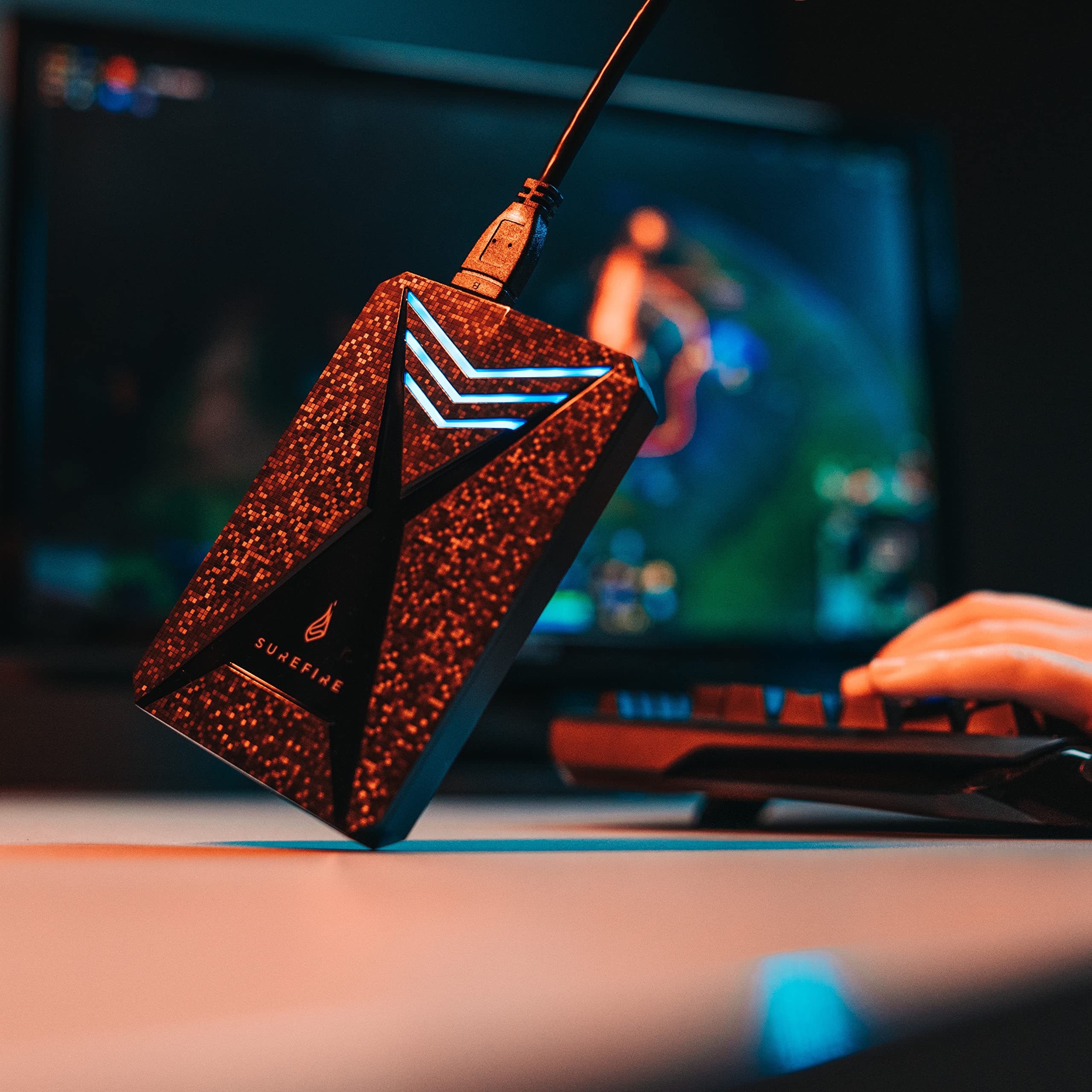 Disco rigido esterno HDD 2,5" 1TB USB-C RGB LED Gaming per PC Playstation Xbox