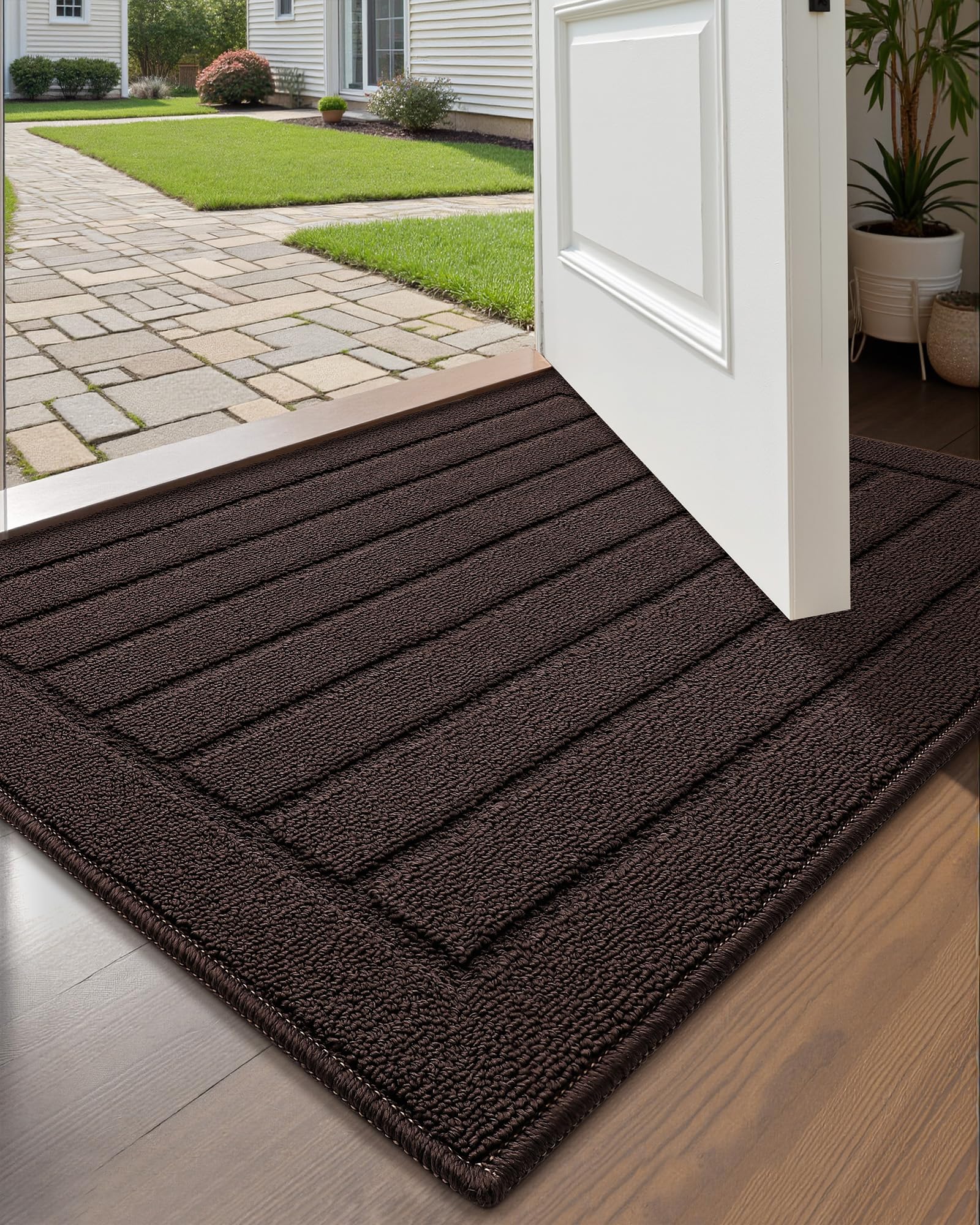 Schmutzfangmatte 50x80cm – Rutschfeste Fußmatte Für Innen, Waschbar, Saugstark, Für Eingang, Flur, Küche, Bad