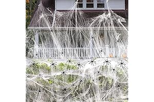 Elastic 1,200 SqFt Halloween Spider Web Decoration