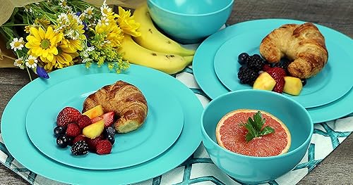 Vista 16 de Reston Lloyd Juego de platos de ensalada de melamina de 6 piezas, gris