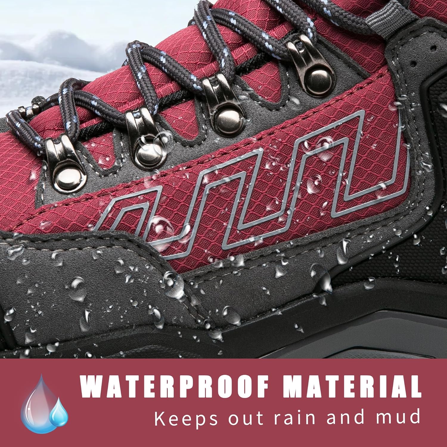 KOIFISH Men’s Winter Composite Toe Work Boots, Lightweight Waterproof & Insulated, Anti-Slip Safety Boots with Warm Fur Lining for Industrial Warehouse Factory Work