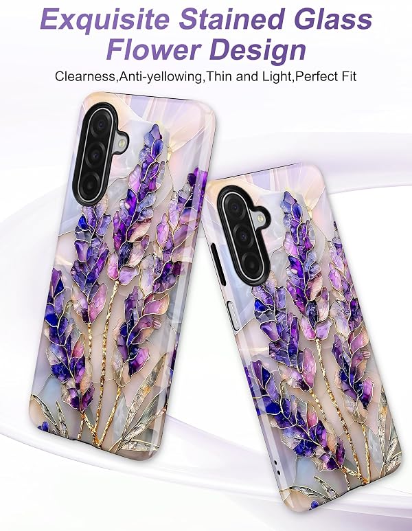 Aitipy Magnetic Flower Case for Samsung Galaxy A17, Purple by Aitipy - Used condition - Image 4