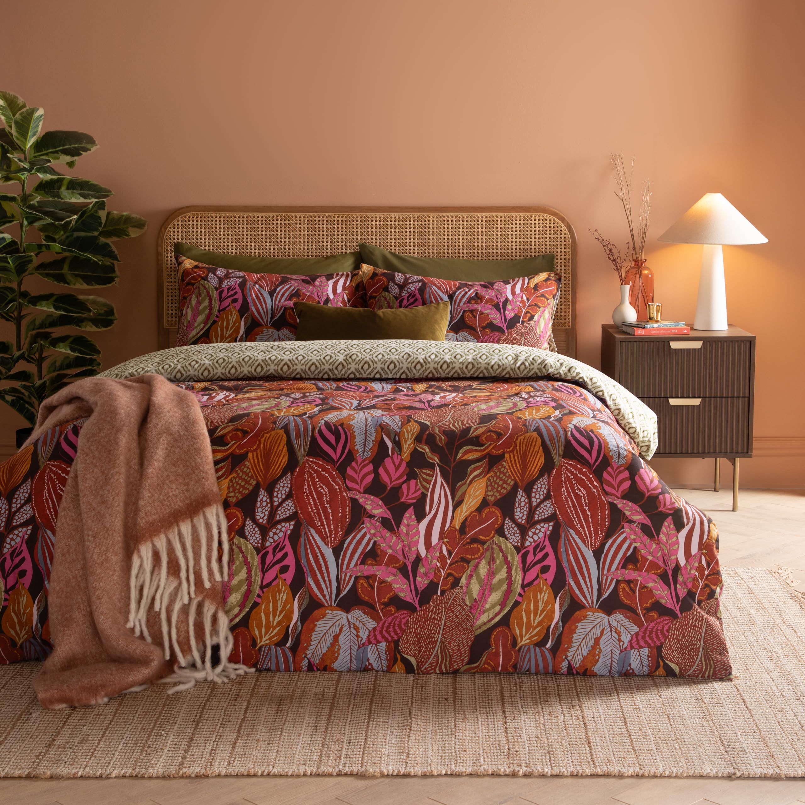 Furn Unisex Multi Utopia Printed Reversible Duvet Cover Set Double
