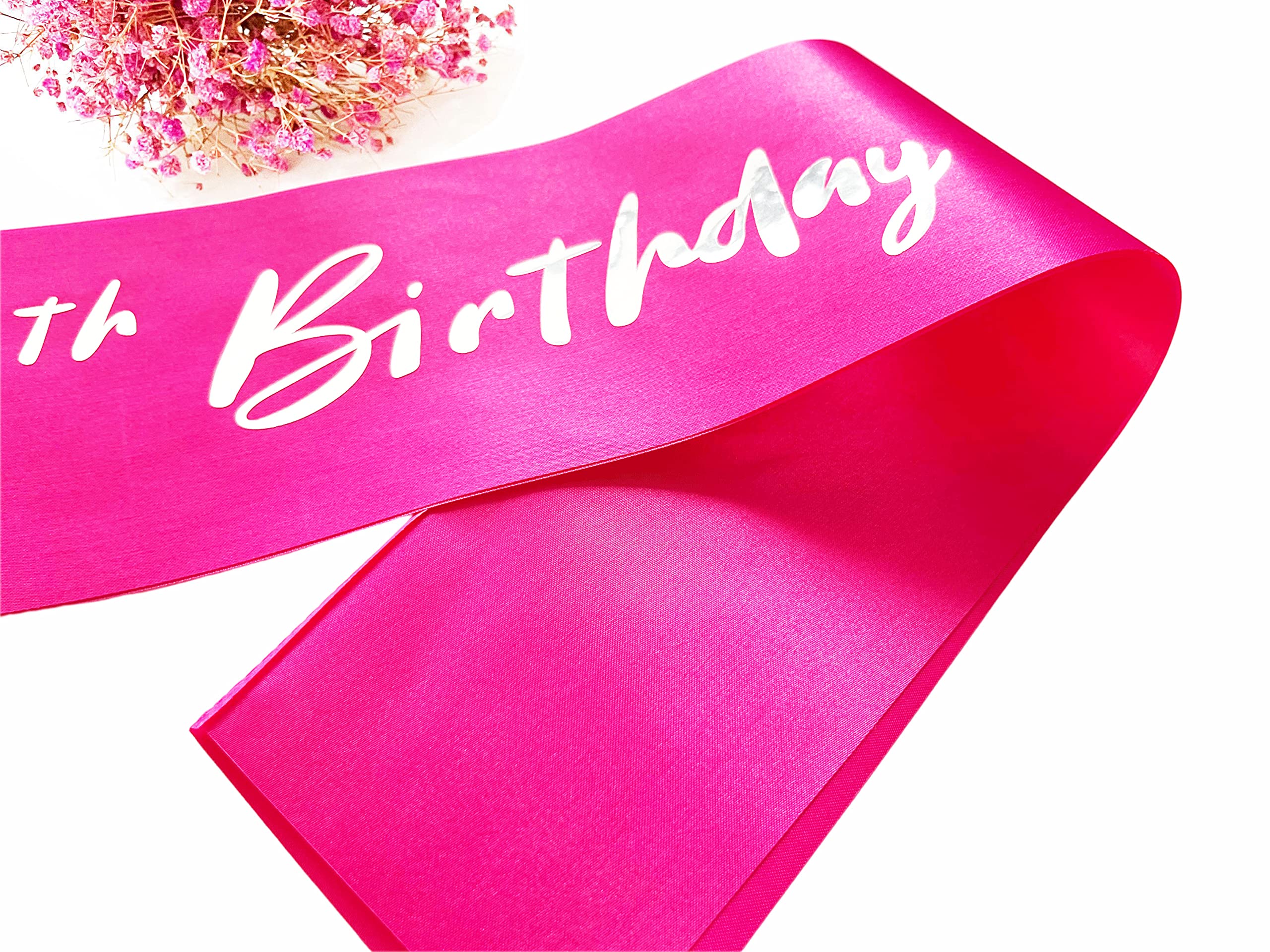 Hot Pink „Birthday Girl“ Schärpe Mit Glitzerfolie – Perfekt Für Geburtstagsfeiern (10., 16., 18., 21. Usw.) – Inkl. Sicherheitsnadel