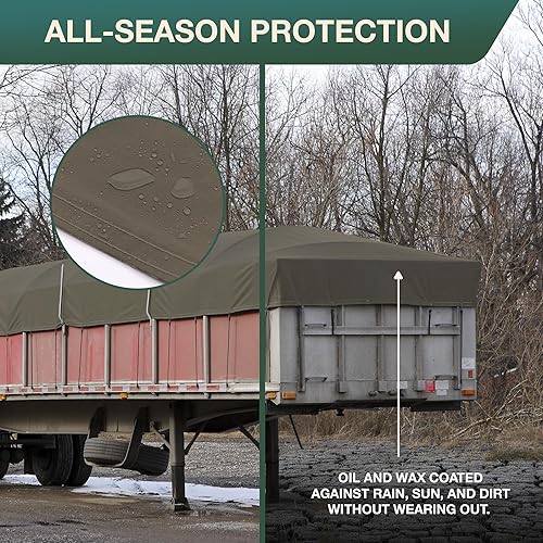 Miniatura 3 de CCS CHICAGO CANVAS & SUPPLY - Lona impermeable resistente, extraduradera, para varios usos, funda de lona de campamento con ojales inoxidables para