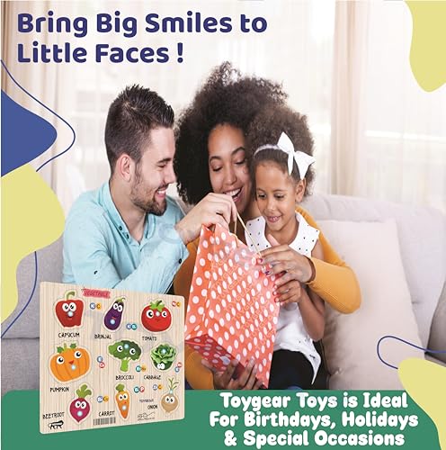 Image of Wooden Vegetable for Kids Learning Toys Puzzle for Brain Training /jorky Cutting Puzzle for Home /School /Non-Toxic /Education Memory Games for Baby Boy and Girl 2+Years Old