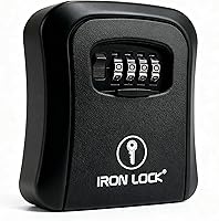 Vista 12 de Iron Lock® - Caja de bloqueo de llave XXL para llaves, combinación de 4 dígitos con código reajustable con interruptor A B, caja de seguridad extra