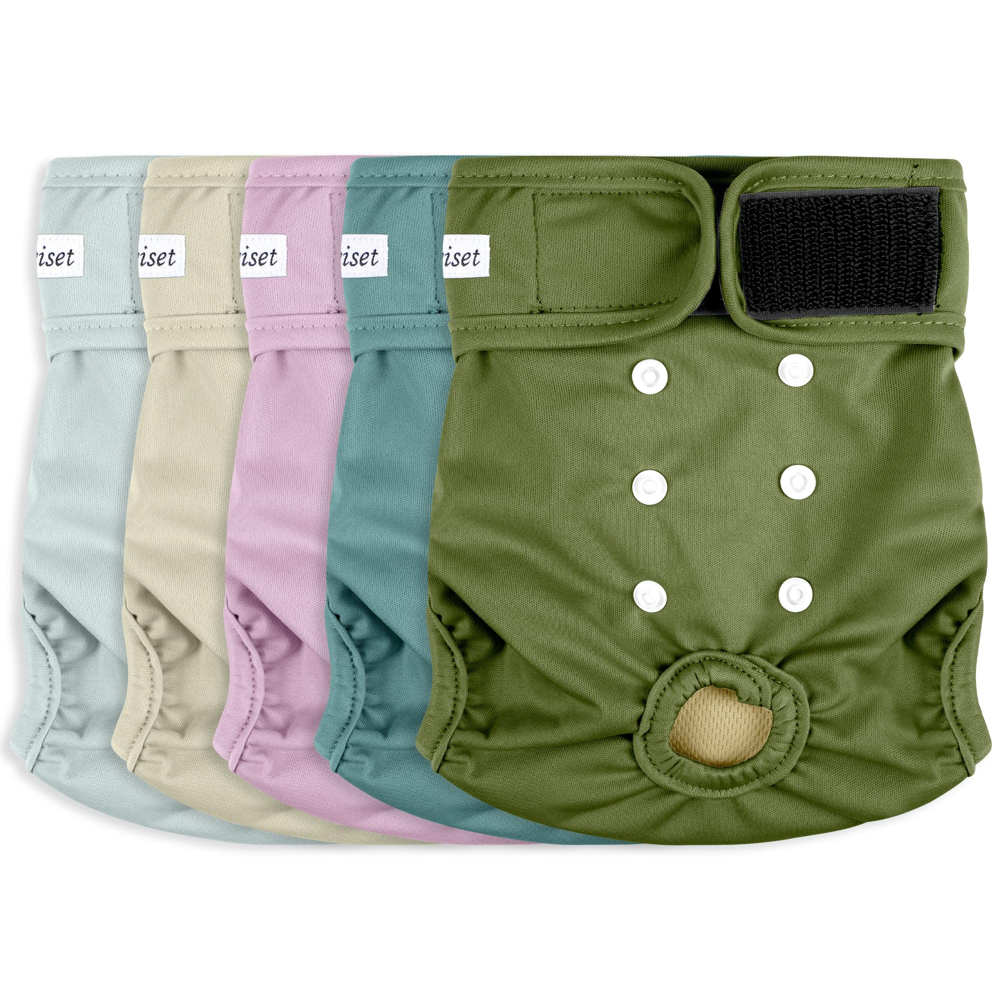 Dog Diapers Female 5pcs,Reusable Dog Doggie Puppy Doggy Diapers Female, Period Panties in Heat, XX-Large