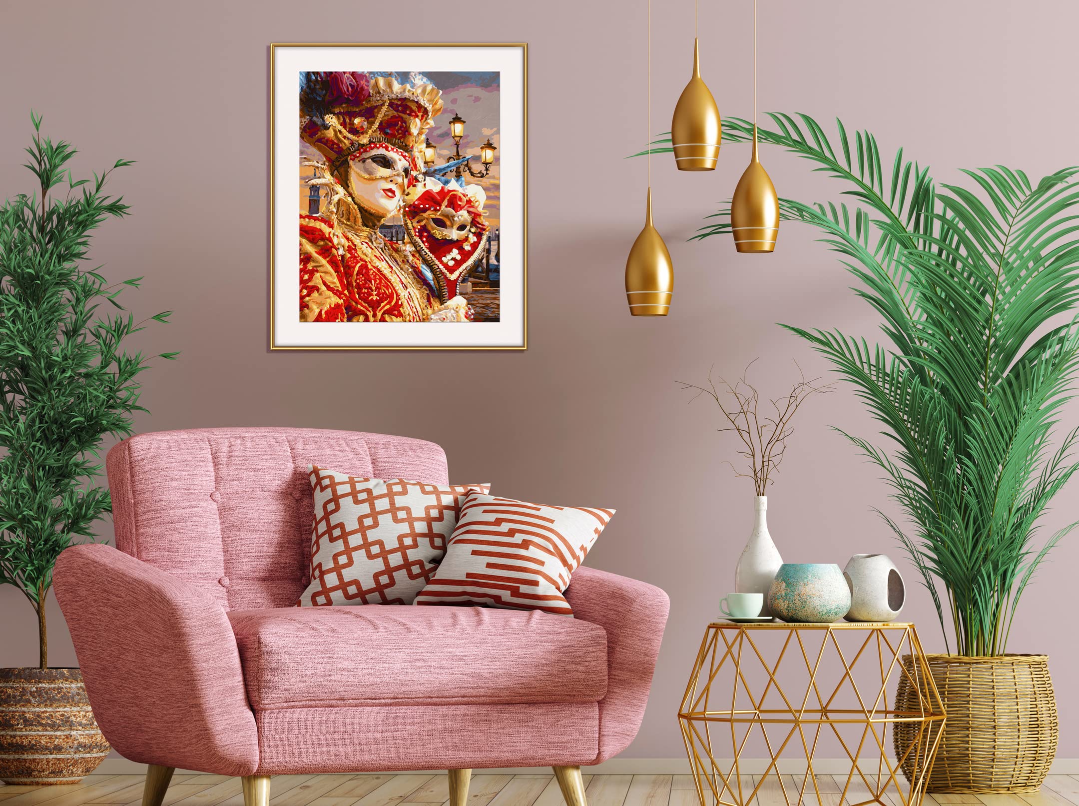 Schipper 609130869 Peinture par numéros - Carnaval de Venise - Photos de Peinture pour Adultes - avec pinceaux et peintures acryliques - 40 x 50 cm
