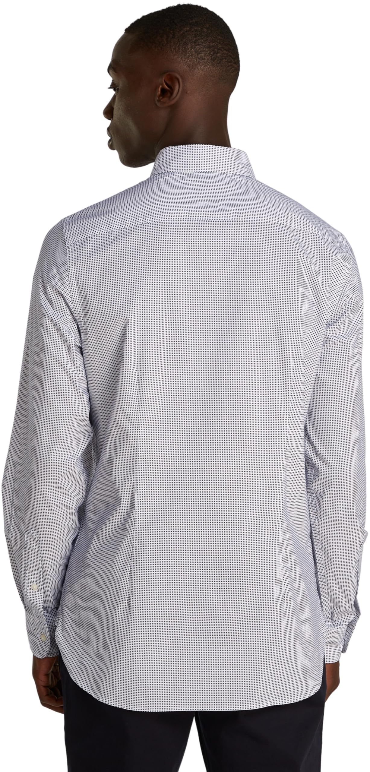 Tommy Hilfiger Męska koszula SF z mikronadrukiem MW0MW34571, L/S, biała, XXXL, Biały (optyczny biały/pustynne niebo), 3XL