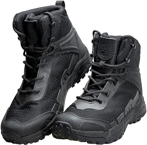 FREE SOLDIER Botas de senderismo impermeables para hombre, botas de trabajo ligeras, botas tácticas militares, botas de combate duraderas