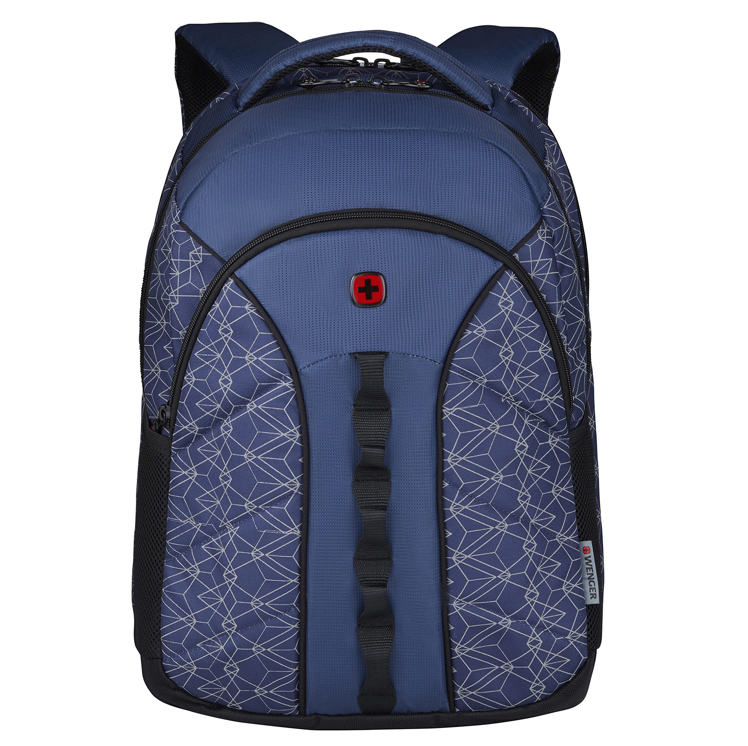 WENGER BTS Sun 14/16 Inch Laptop Backpack, 10 Inch Tablet Pocket in Navy Geo Print in Blie (27 litres)-Blend of Style & Function, Swiss Designed, 612036 (B08HM9P2TB) Amazon Price History, Amazon Price Tracker