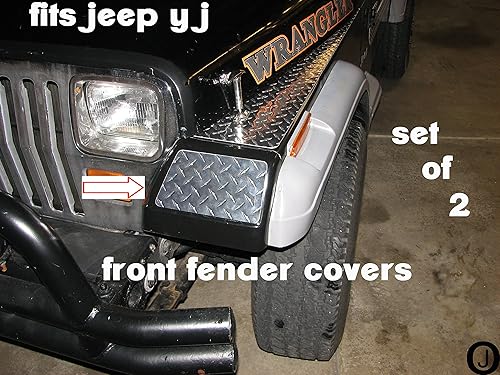 Miniatura 6 de Se adapta a la cubierta del guardabarros delantero con placa de diamante Jeeep YJ