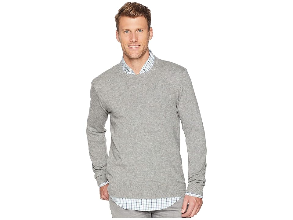 

Perry Ellis Jersey Knit Crew Neck Sweater (Smoke Heather) Men's Sweater