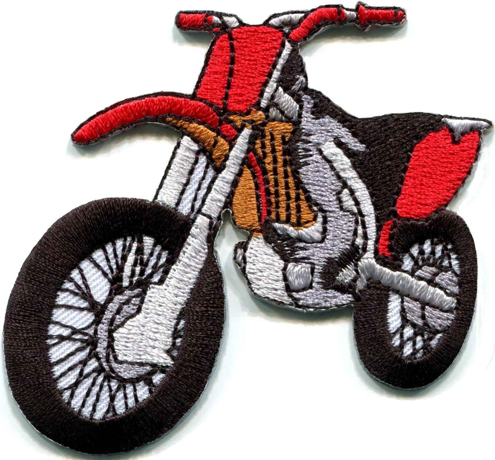 Motorcycle Motocross Racing Dirt Bike Off-road Applique Iron-on Patch New S-679 Handmade Design From Thailand