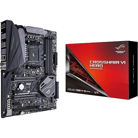 Asus ROG Crosshair VI Hero Gaming Mainboard Sockel AM4 (ATX, AMD X370, 4x DDR4 Speicher, 8x SATA 6Gb/s, Aura)